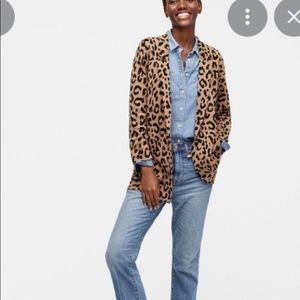 J. Crew Leopard Print Sophie Sweater Blazer